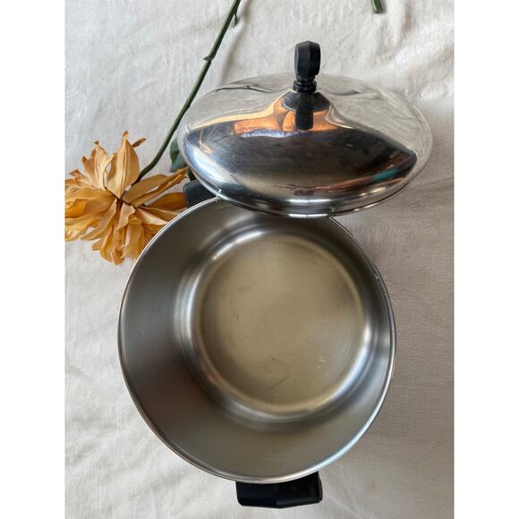 Vintage Stainless Steel Aluminum Clad 4 Qt Stockpot PFAS FREE - Picture 3 of 5